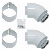 BULEX COUDE 45° 60/100 (2 pièces) 0020257010 (CONDENSAT) (ex A2033000)